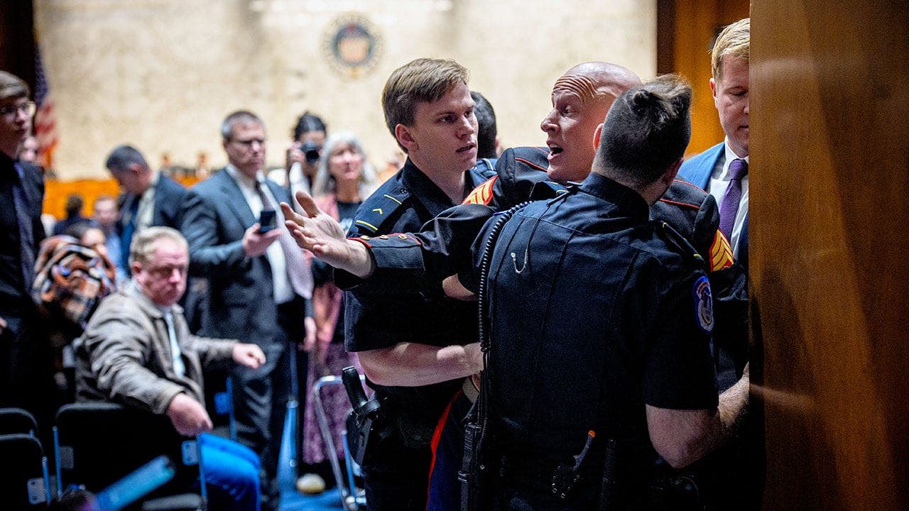 Marine vet Brian McGinnis vows to stay in Senate race after viral Sheehy clash
