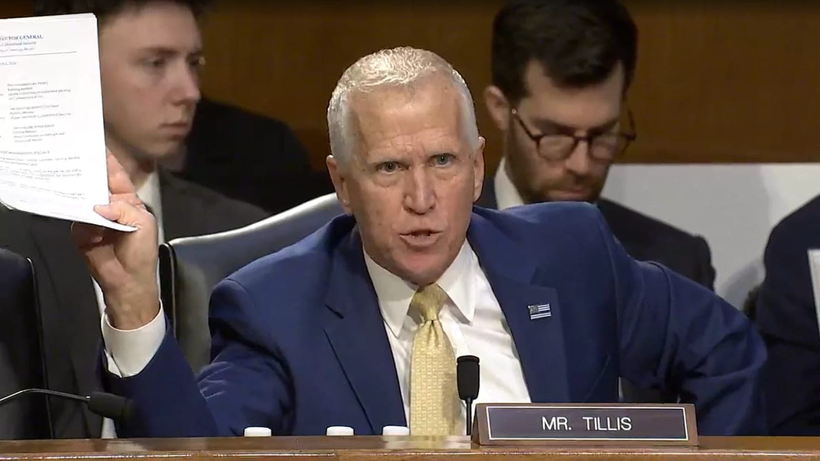 Sen. Tillis says Kristi Noem is violating federal law by delaying FEMA funding to NC