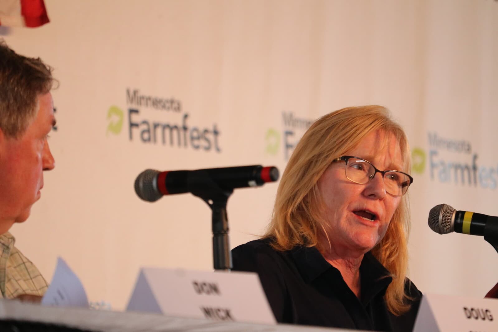 Fischbach defends tariffs, USDA shakeup as challenger Osberg pushes back at Farmfest