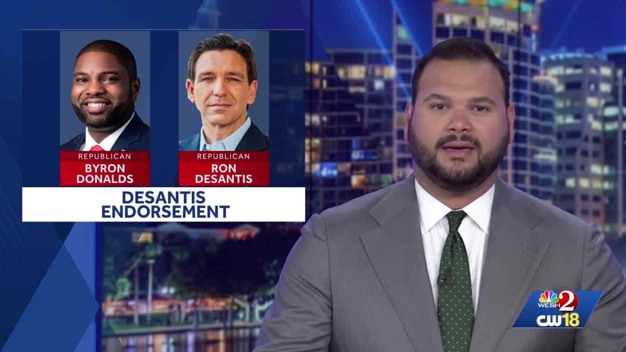 Florida governor candidate Byron Donalds says DeSantis has endorsed him