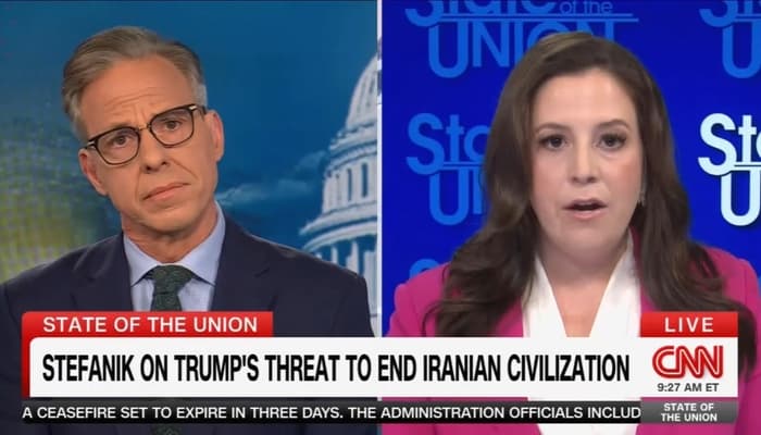 Elise Stefanik Battles Jake Tapper On His Claim Trump's Threat Was 'Genocidal'