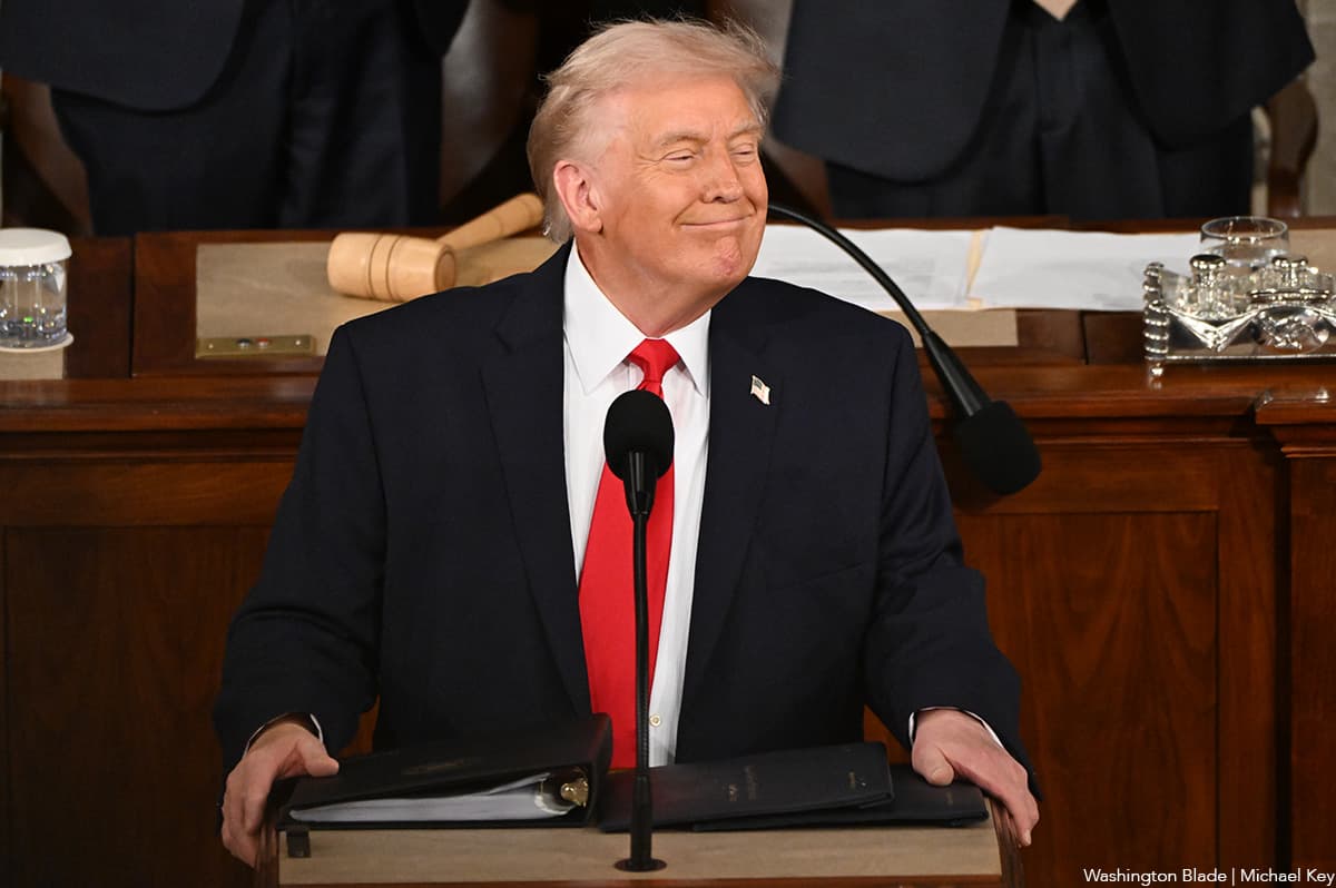 Trump uses anti-trans slur against Democratic Senate candidate