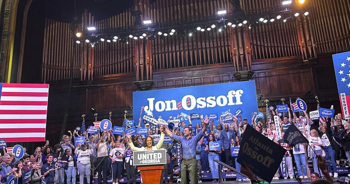 Jon Ossoff and Keisha Lance Bottoms show off head start in Georgia as Republicans battle in runoff