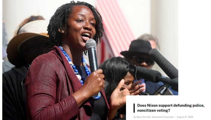 PolitiFact Says Sen. Ashley Moody Misleads on Angie Nixon DSA Membership