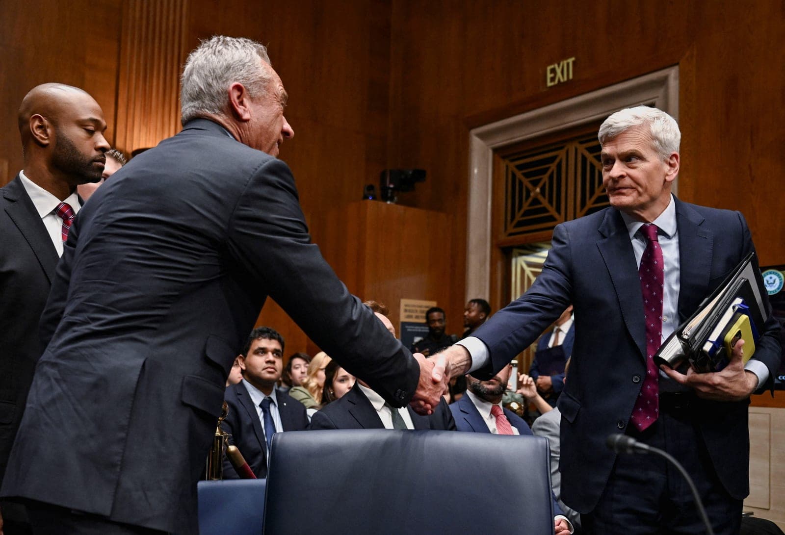 RFK Jr. was in the witness chair over vaccines but it was an embattled Republican senator in the hot seat