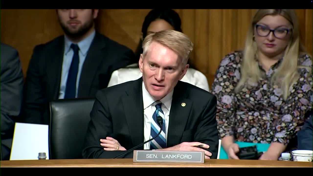 Sen. James Lankford introduces Markwayne Mullin at DHS hearing