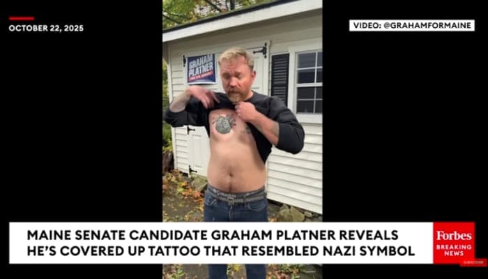 Graham Platner Nazi Tattoo Controversy Draws Mild Coverage From New York Times