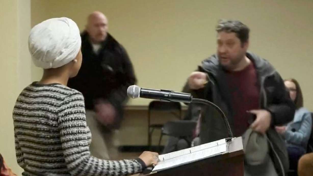 Man disrupts Ilhan Omar event in Minnesota, sprays her with liquid