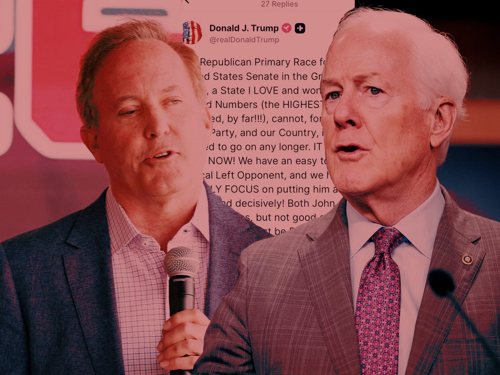 Trump Finally Endorses Paxton over Cornyn in Texas Senate Primary