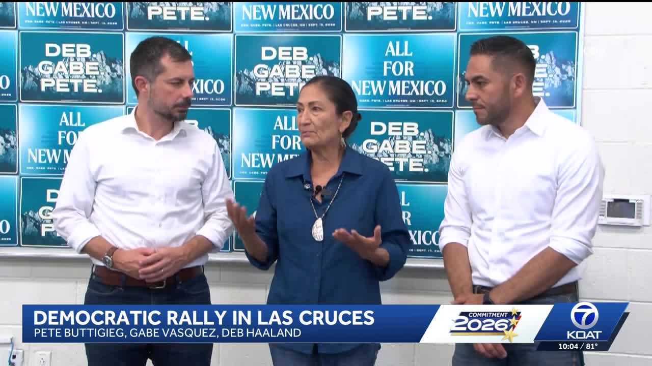 Buttigieg, Vasquez and Haaland rally in Las Cruces