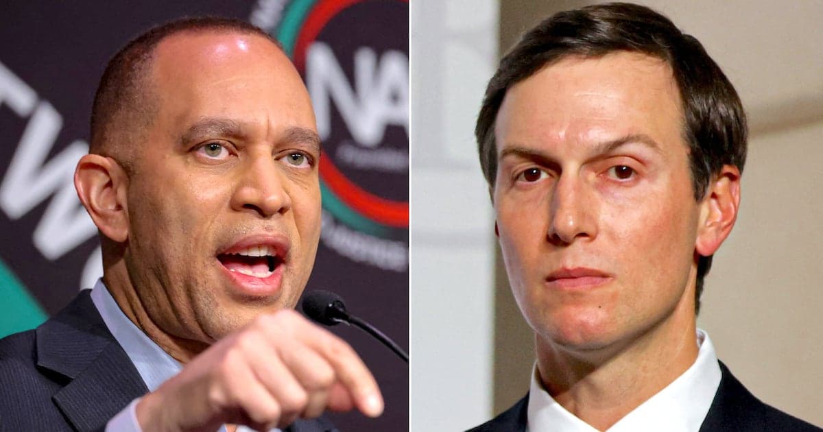 MAGA Nemesis Hakeem Jeffries Speaks Out After Secret Jared Kushner Meeting Exposed