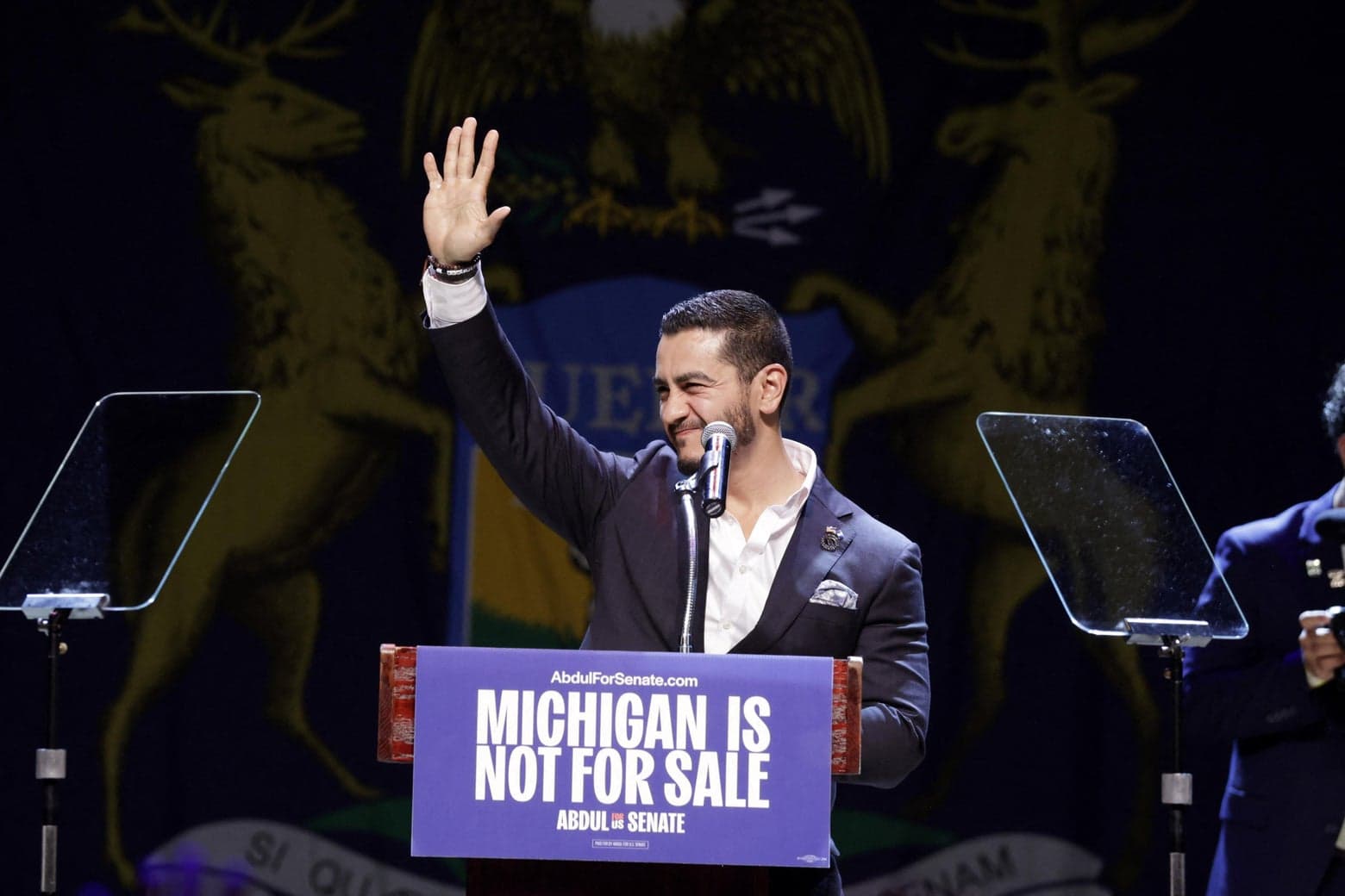 Abdul El-Sayed defeats Haley Stevens. Mike Rogers is next.