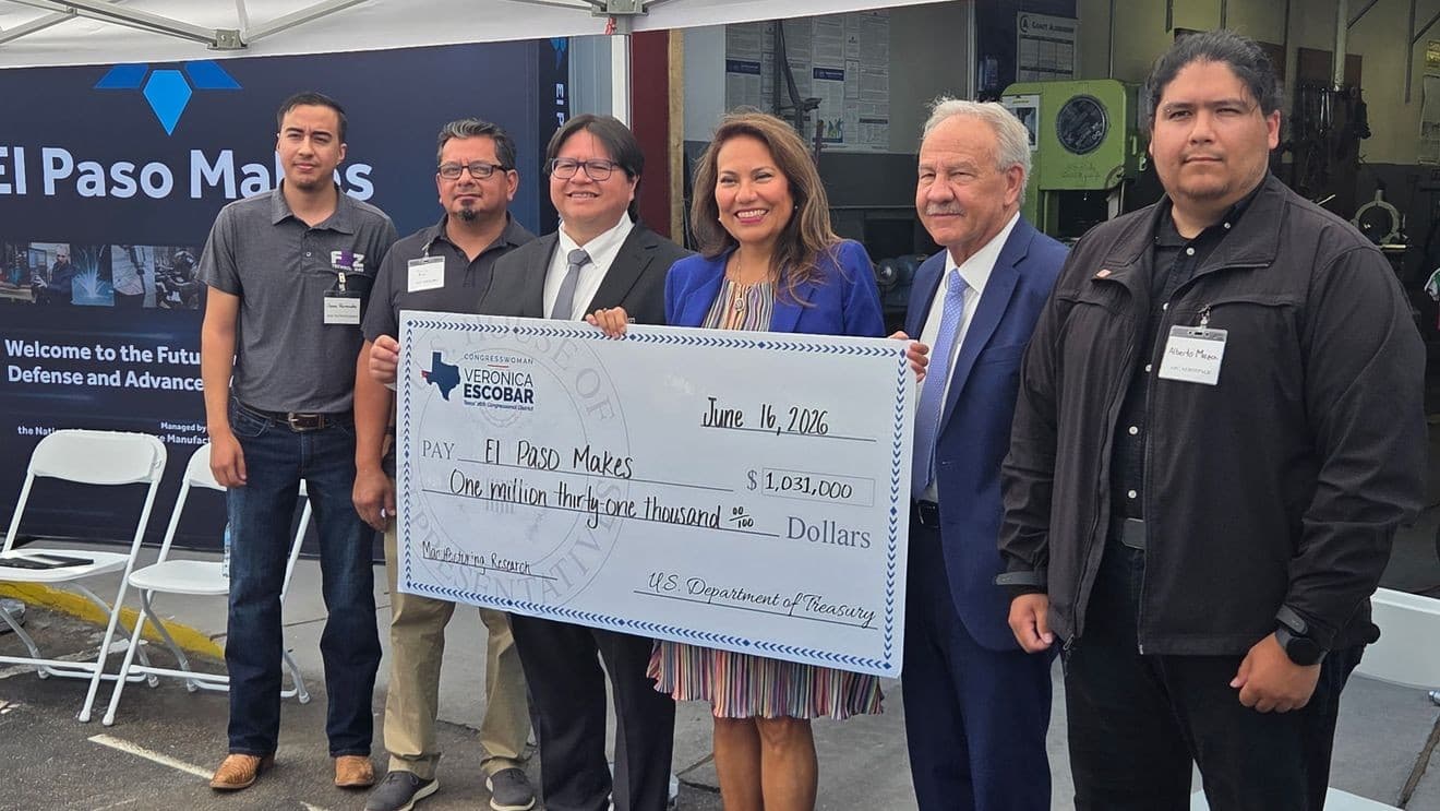 Congresswoman Escobar presents $1.03M federal grant to boost El Paso defense manufacturing