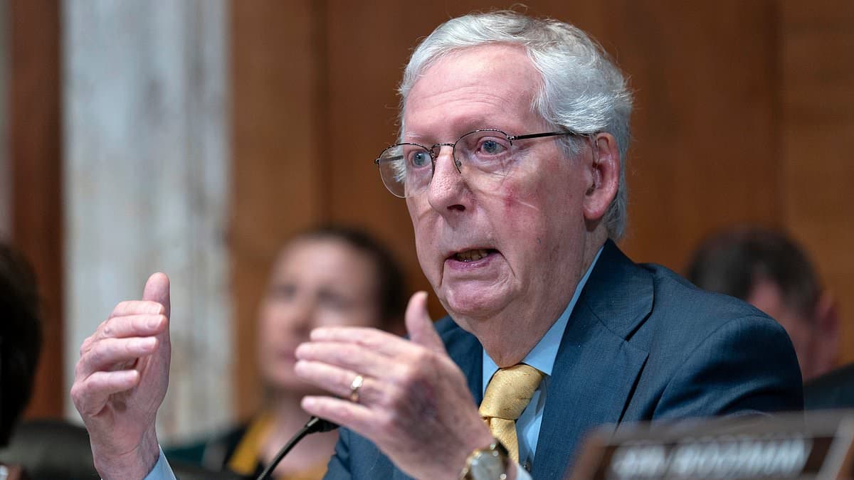 Grinning Mitch McConnell, 84, poses in new 'proof of life' photo with wife Elaine... but still not a single word in 44 days