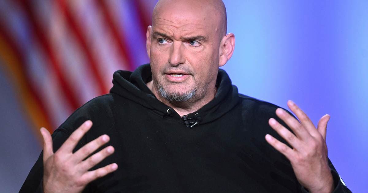 John Fetterman Says He'll Wear a Suit If Graham Platner Releases Inappropriate Texts With Other Women