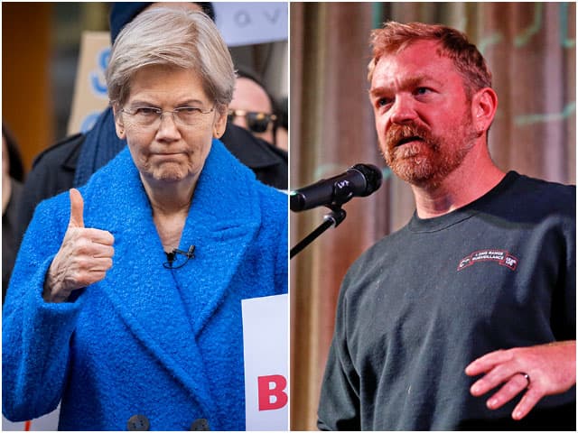 Elizabeth Warren Endorses Graham 'Nazi Tattoo' Platner in Senate Race