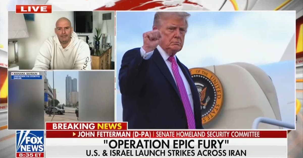 John Fetterman Defends 'Correct' Trump From Dems On Iran