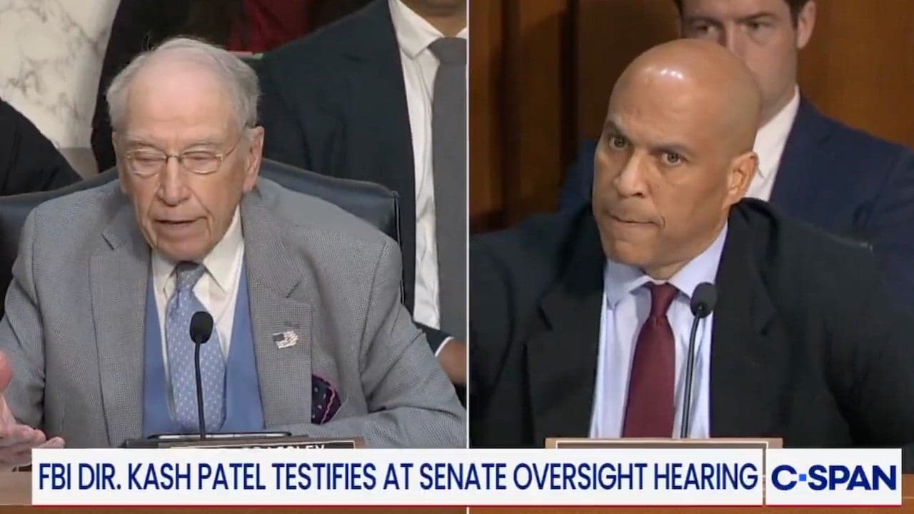 Cory Booker's Kash Patel Questioning Triggers Shouting Match With Chuck Grassley