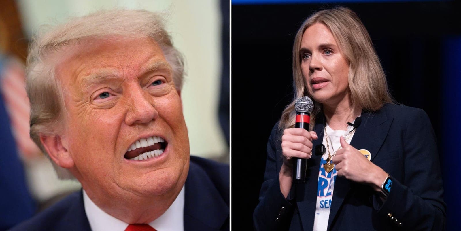 Trump hurls anti-trans slur at cisgender Democratic Senate nominee three times - PinkNews