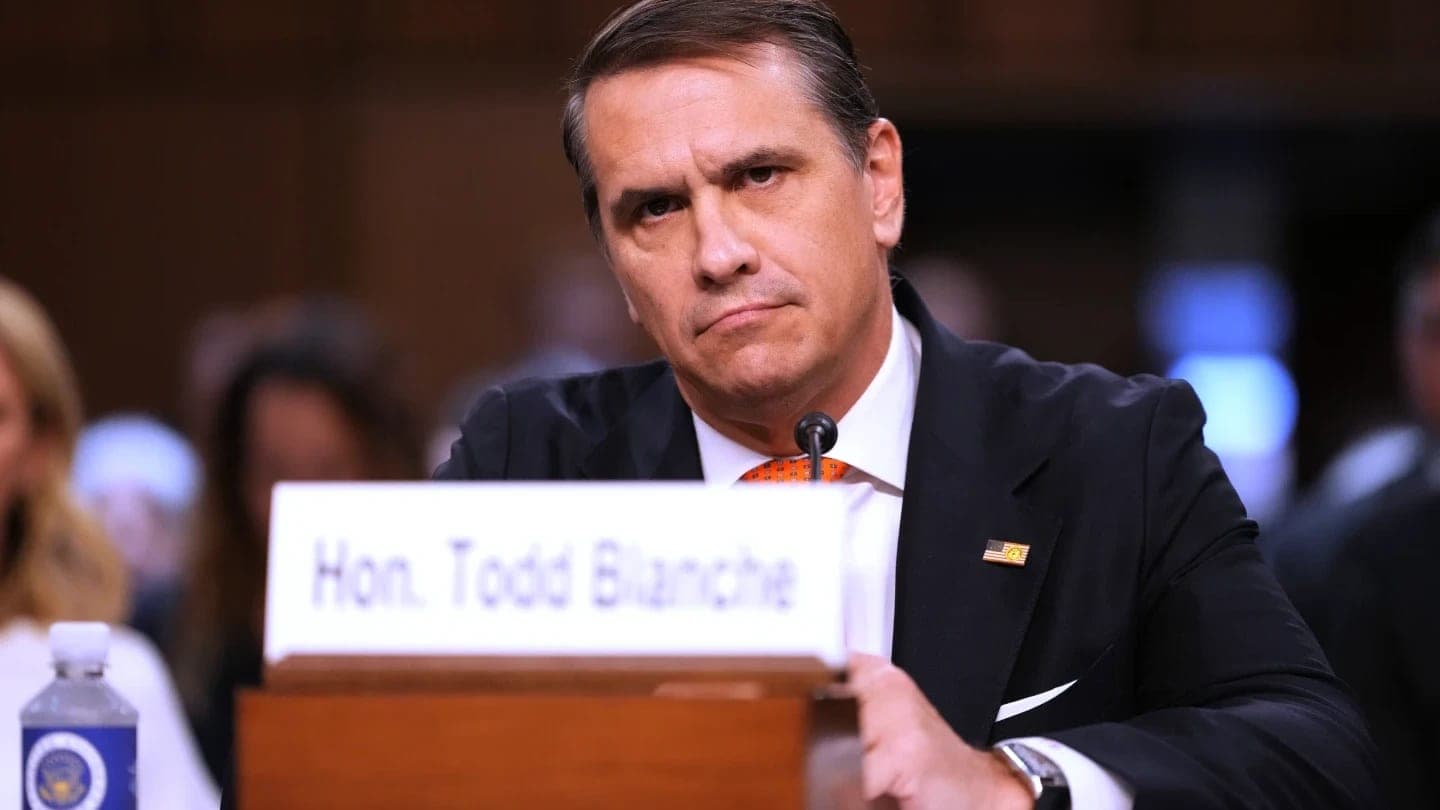 Trump says he may pull Todd Blanche's nomination until Cornyn and Tillis leave office