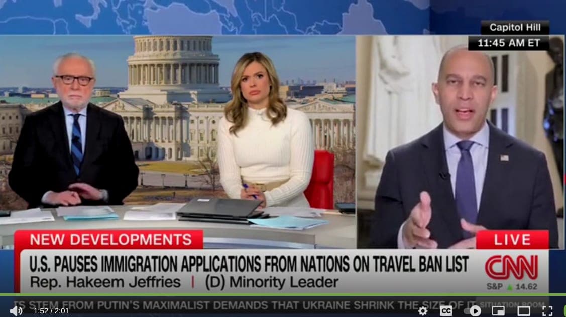 Hakeem Jeffries Begrudgingly Gives Trump Credit For Securing Border
