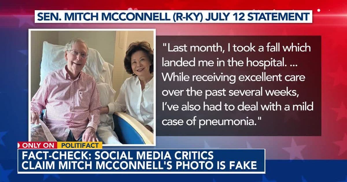 Fact-check: Did Mitch McConnell's statement about his health include a fake photo?