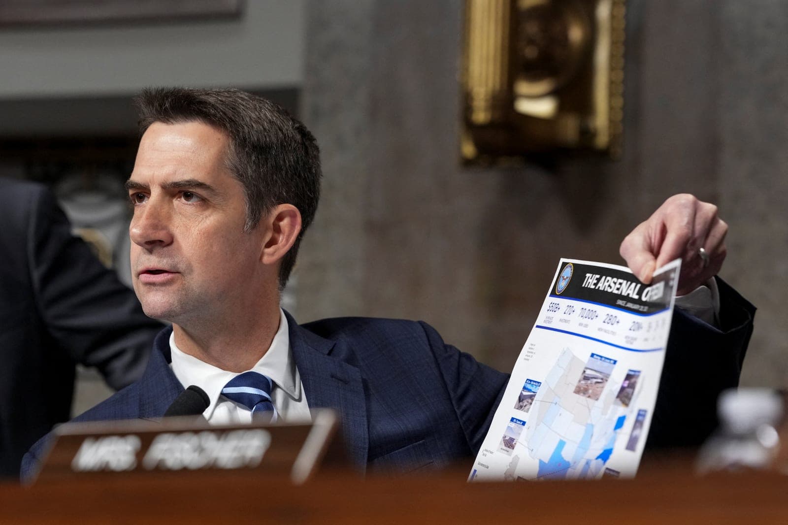Tom Cotton, the Senate's foremost Iran hawk, is in a Trump-induced jam