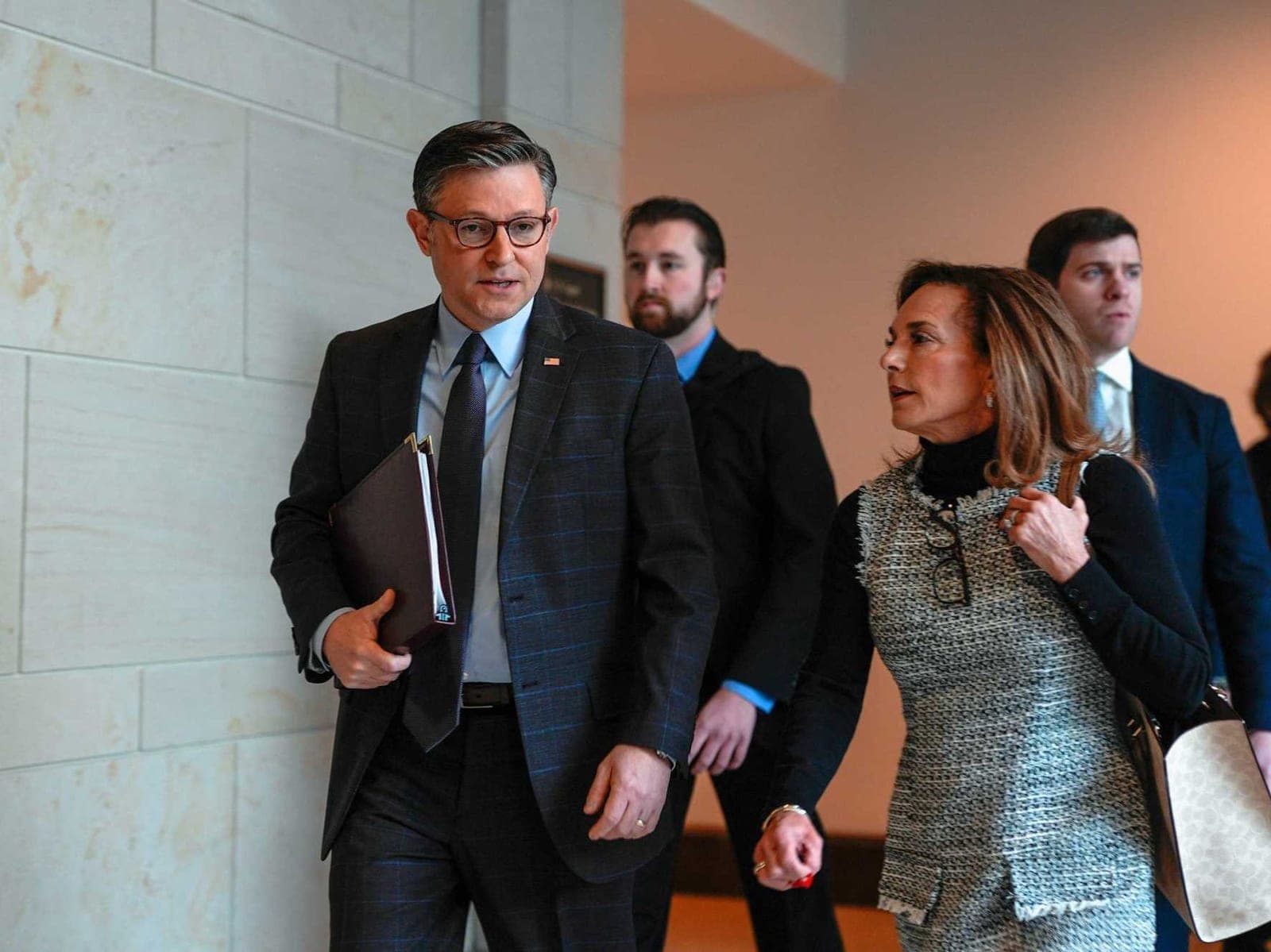 Desperate Mike Johnson begs Republican to stick around as majority hangs by a thread