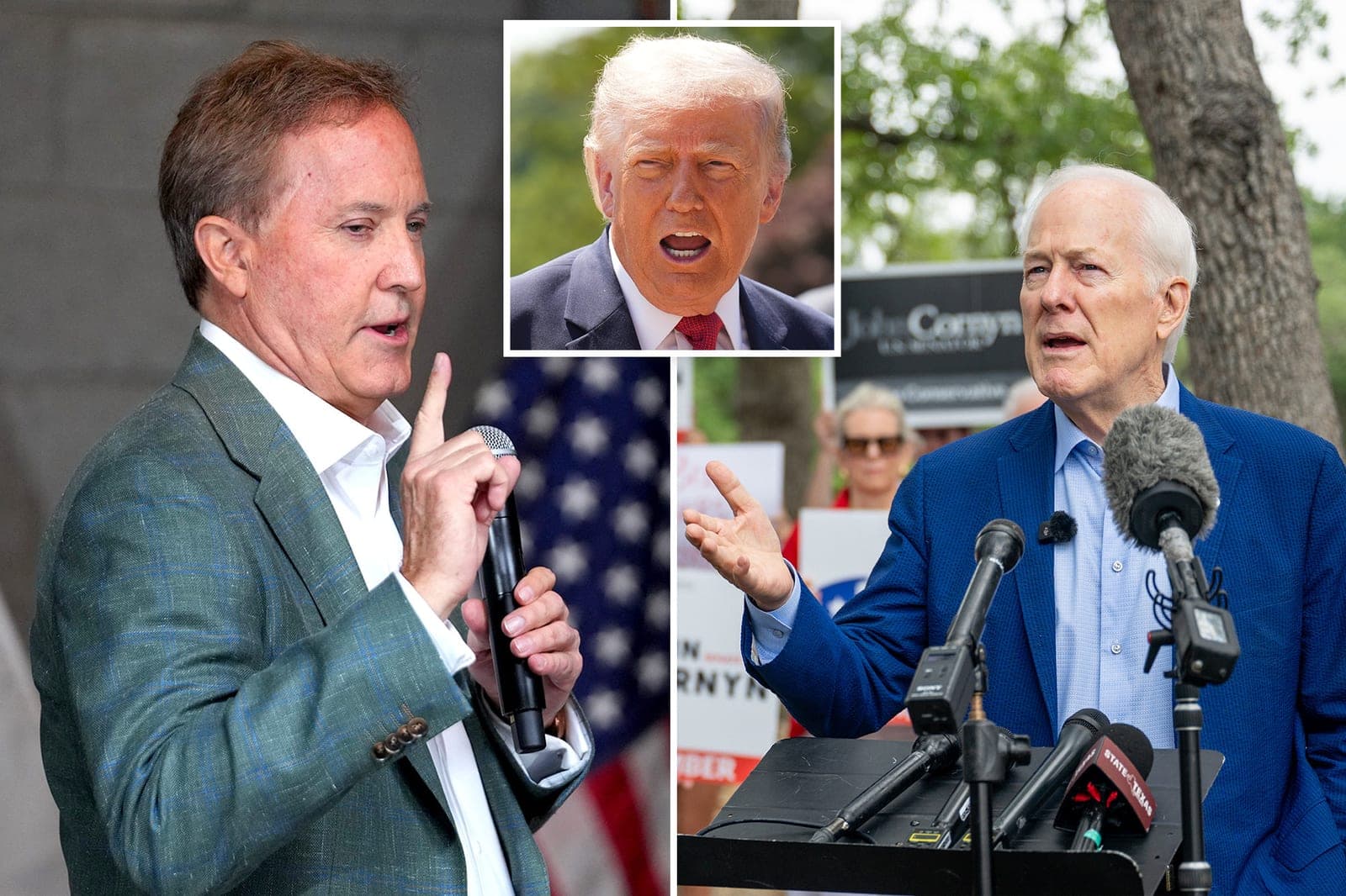 Trump makes endorsement in heated GOP Senate primary between Cornyn and Paxton