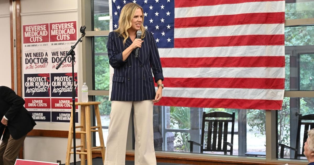 U.S. Senate candidate Dr. Annie Andrews shrugs off Trump insult in Little River appearance