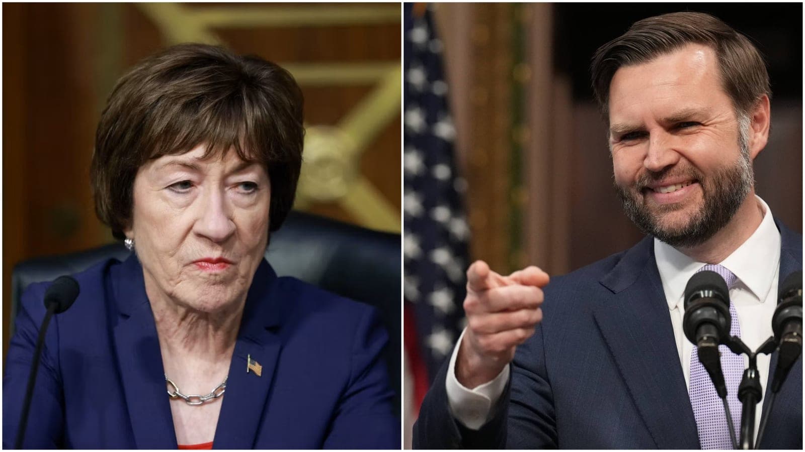 Susan Collins Runs Away From JD Vance In Maine