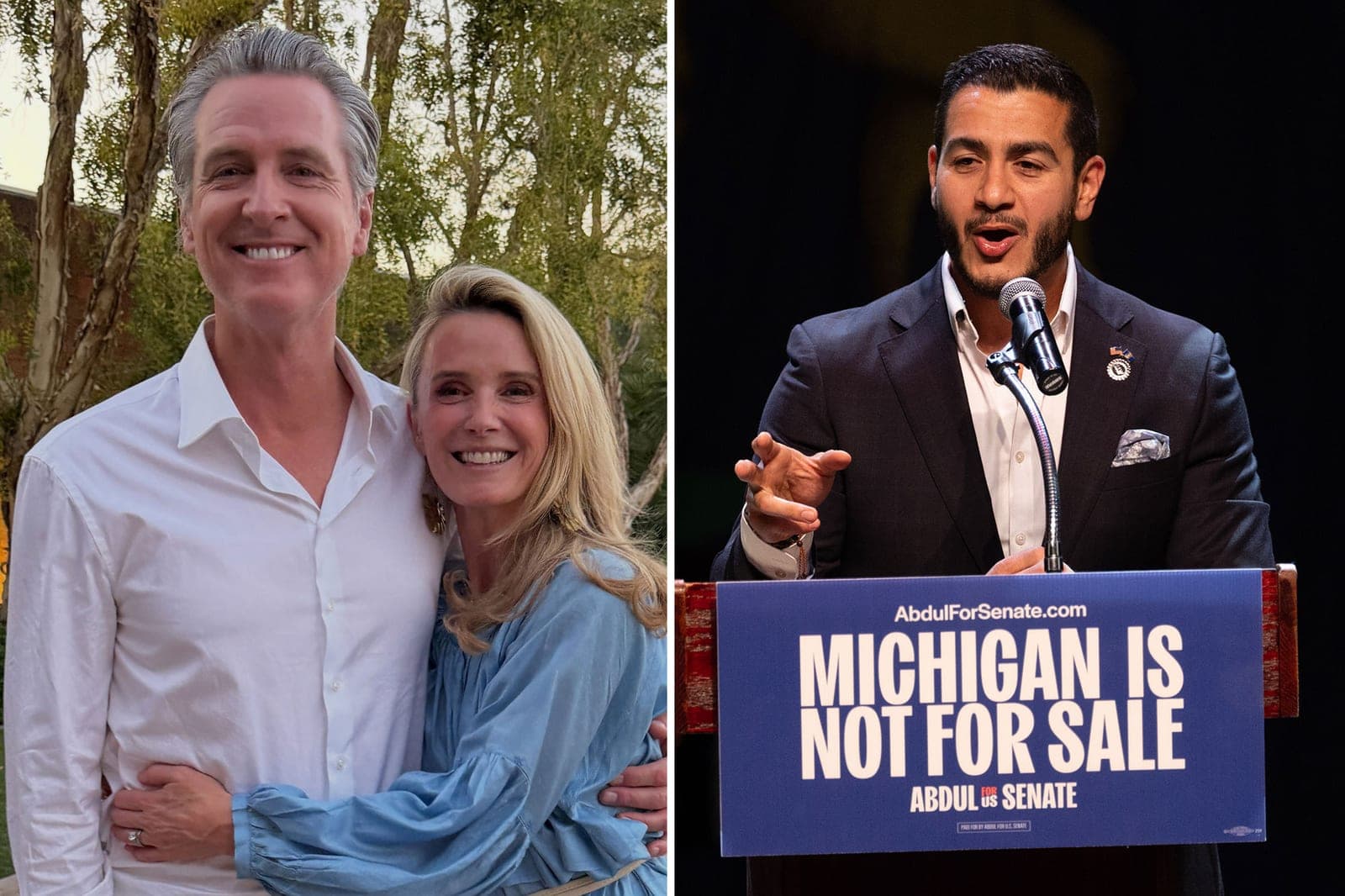 Gavin Newsom jets out to Michigan after Abdul El-Sayed's victory