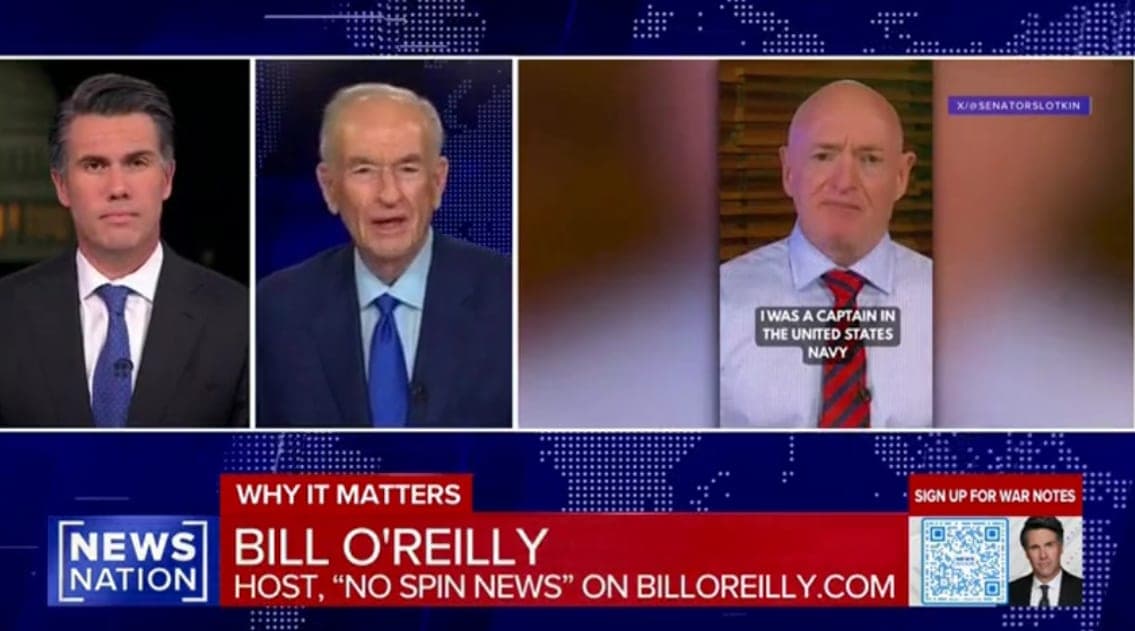 Bill O'Reilly Torches Mark Kelly For 'Huge Mistake' In Telling Military To Disobey Trump