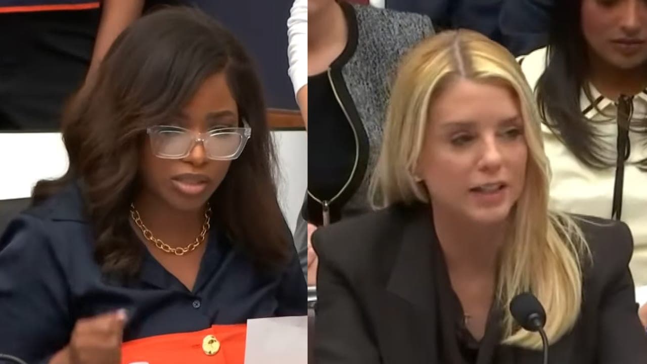 Jasmine Crockett walks out on AG Bondi during tense exchange over Trump's 'very close' relationships with pedophiles