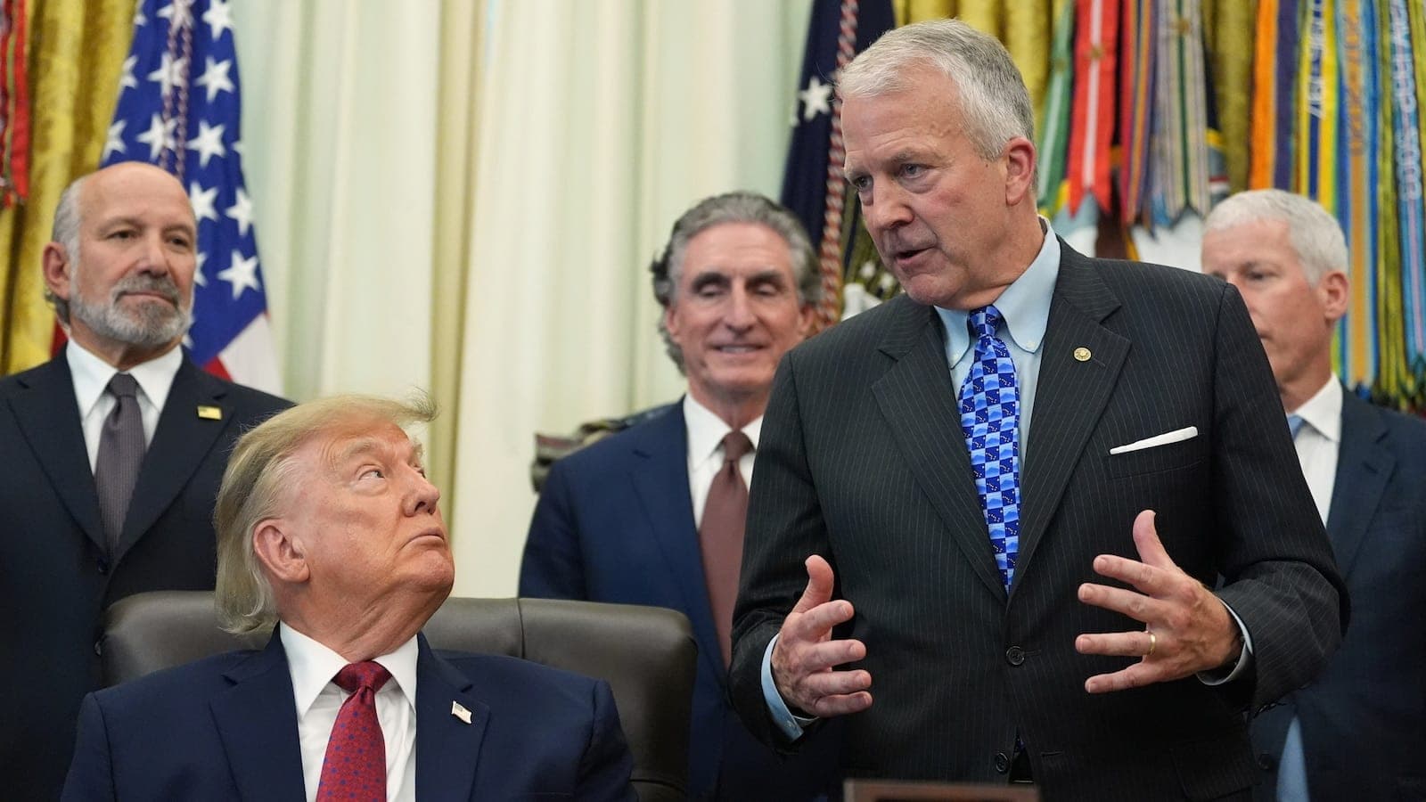 Trump plugs $54 billion natural gas project in Alaska, flanked by a senator in a tight race