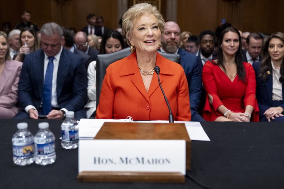 Senate committee advances ex-wrestling CEO Linda McMahon as Trump's nominee for education secretary - AP News