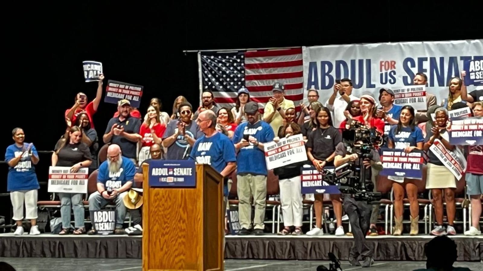 Rally in Detroit for Senate candidate Abdul El-Sayed remains silent on Iran war, downplays Trump dictatorship