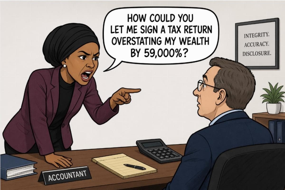 Ilhan Omar has announced she mistakenly identified as a multi-millionaire