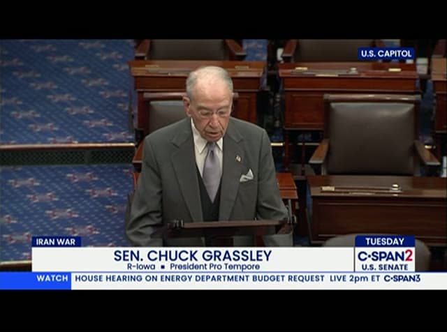 U.S. Senate Sen. Schumer D-NY on Iran War