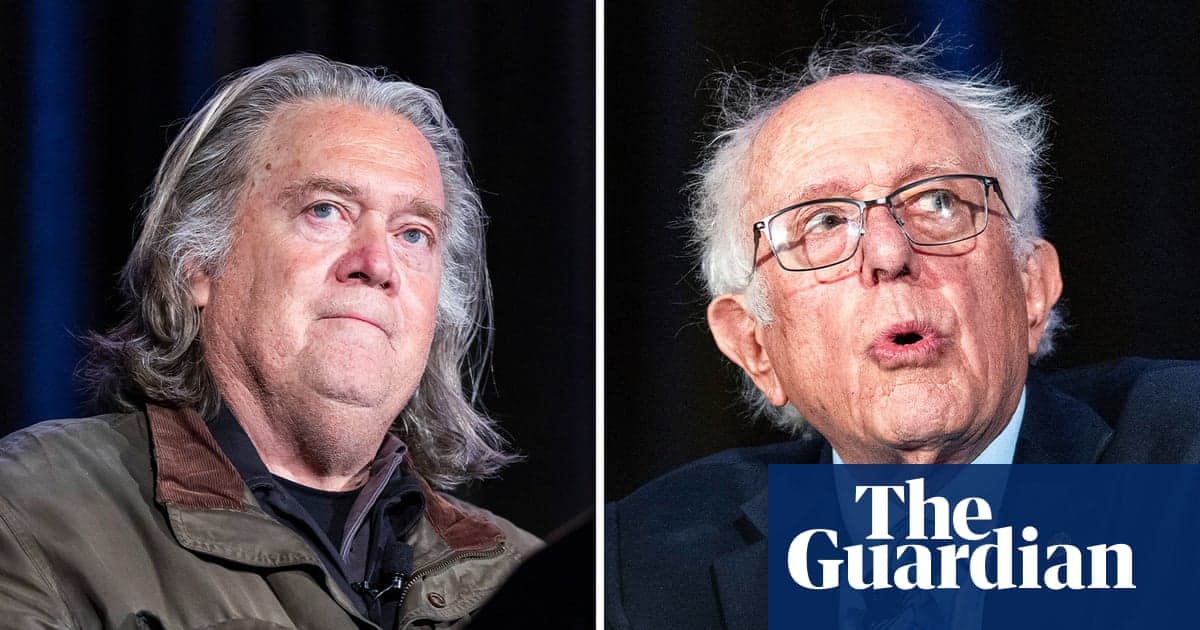 Bernie Sanders and Steve Bannon call for curbs on AI at 'pro-human' summit | US politics