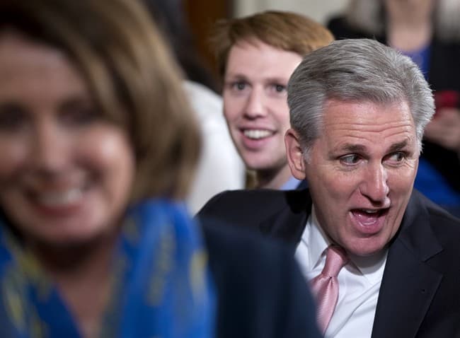 Check Nancy Pelosi's Back for Tire Marks Because Kevin McCarthy Just Pulled a Swalwell Hit and Run