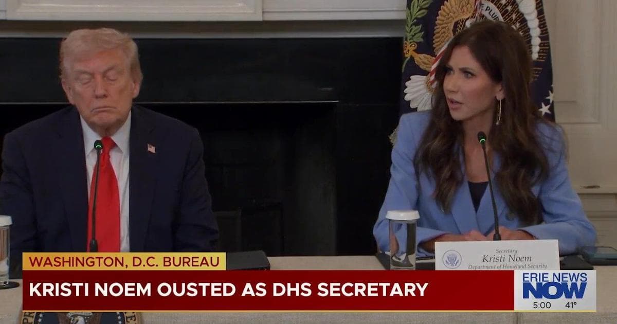Kristi Noem out as DHS Secretary Amid Scrutiny; Trump Taps Sen. Markwayne Mullin as Replacement