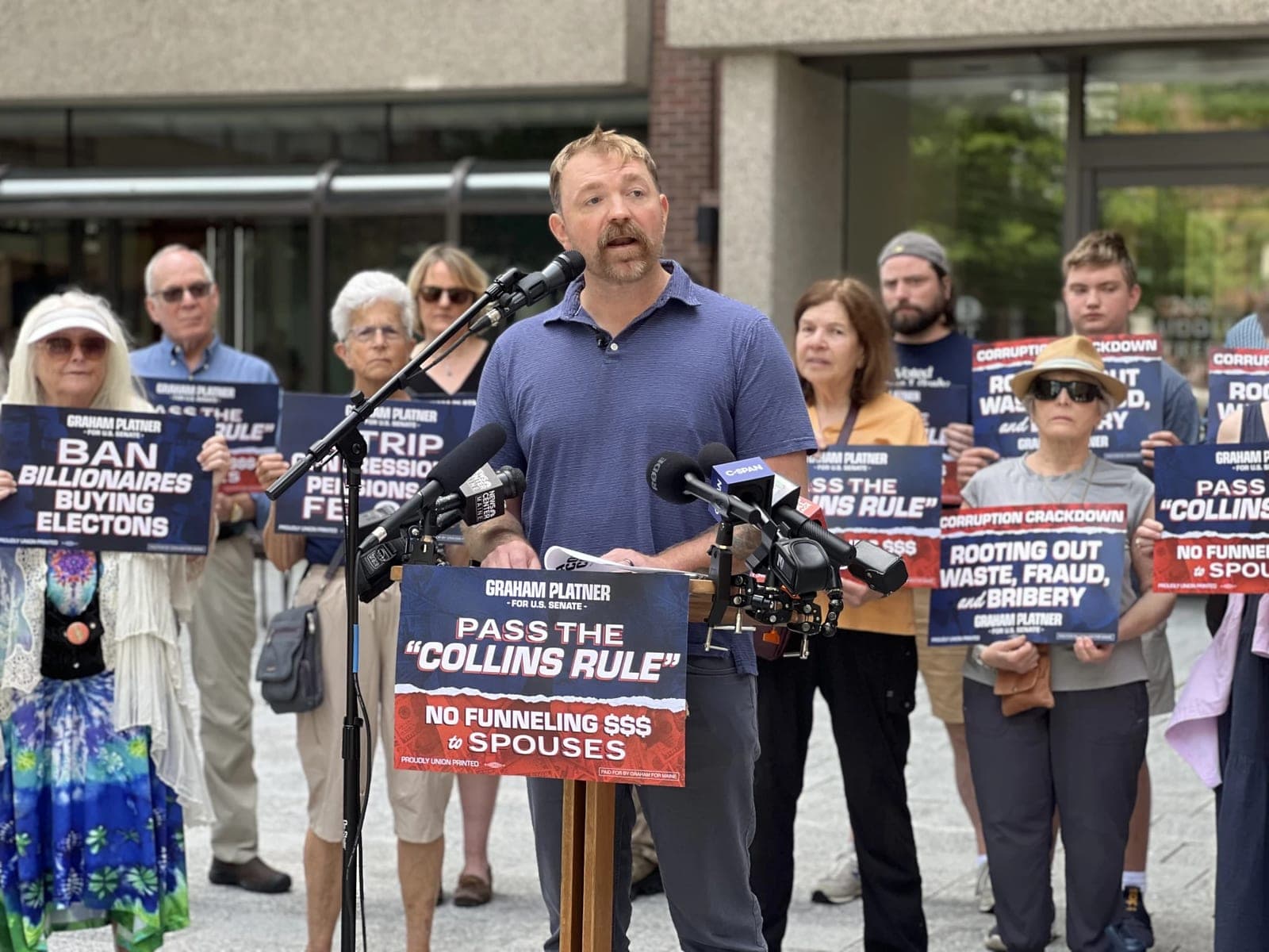 Graham Platner unveils anti-corruption platform while attacking Susan Collins' billionaire donors