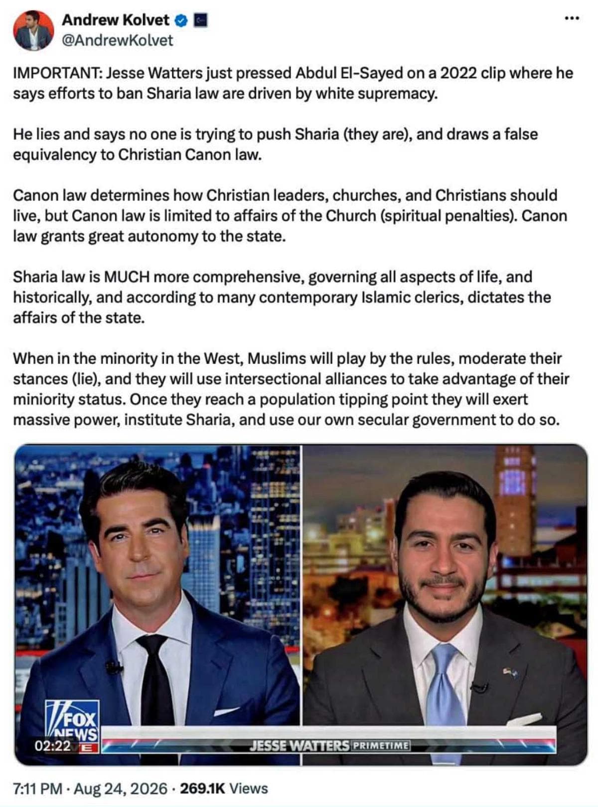 Abdul El-Sayed thinks Americans are stupid