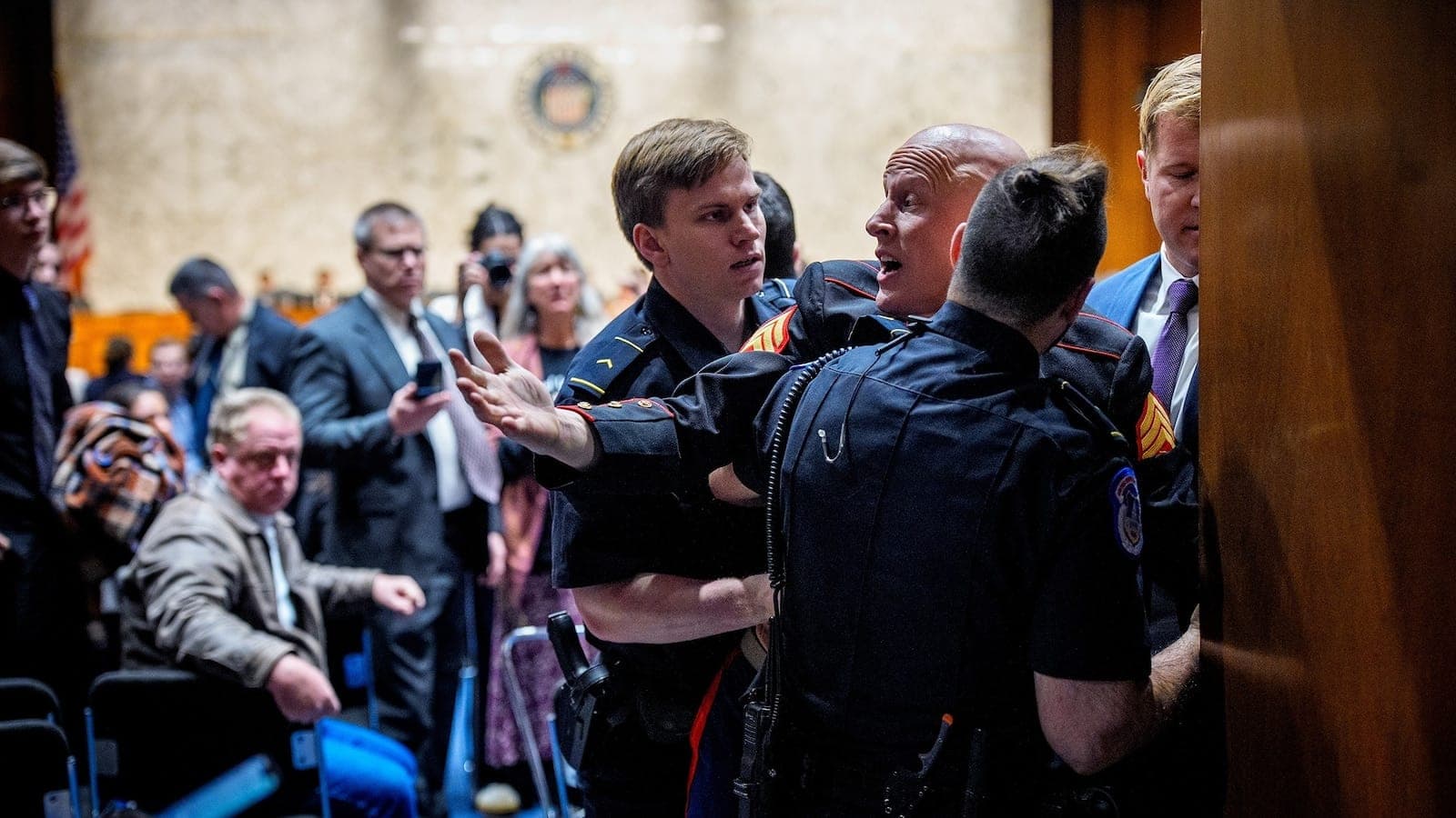 Montana Sen. Tim Sheehy defends confronting 'unhinged' protester during hearing
