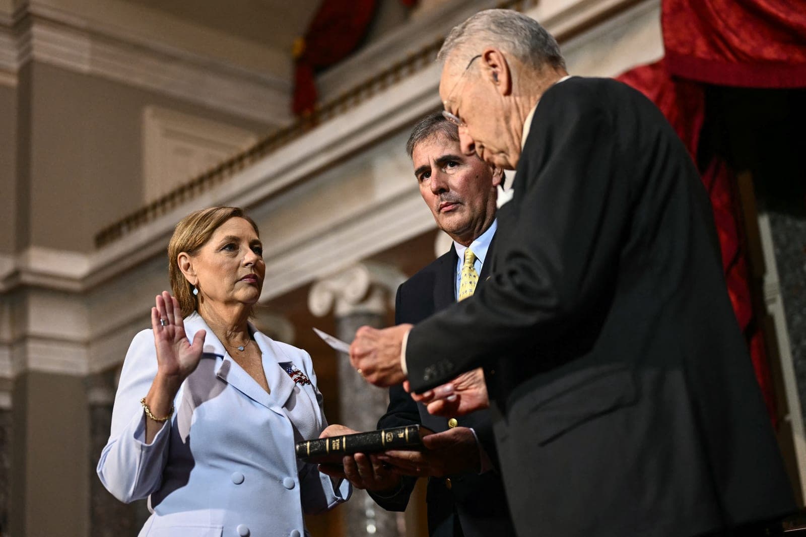 Darline Graham Nordone, sister of late Sen. Lindsey Graham, sworn in as US senator from South Carolina