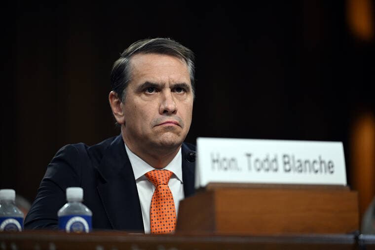 Trump may drop Todd Blanche's attorney general nomination, for now