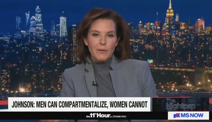 'Mother of God': Stephanie Ruhle Blown Away When Speaker Johnson Says Women Can't Mentally 'Compartmentalize'