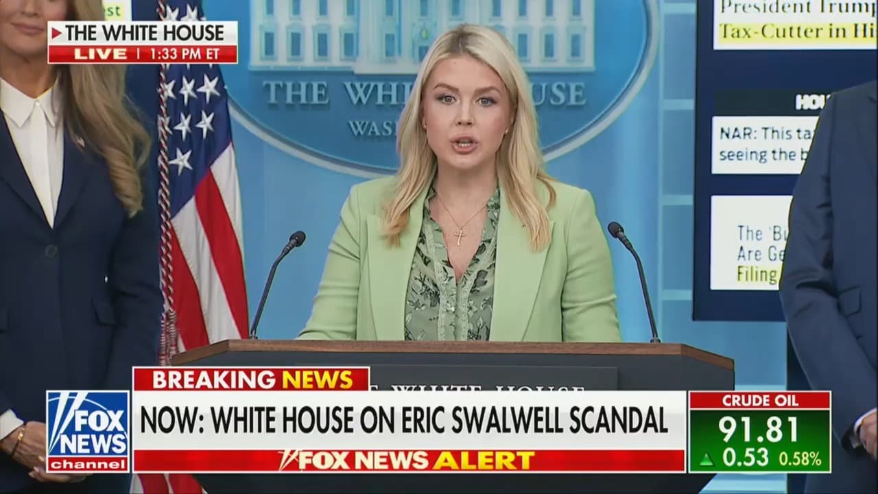 ‘Why Were They Silent for So Long?’ Karoline Leavitt Rips Democrats Over Swalwell Scandal