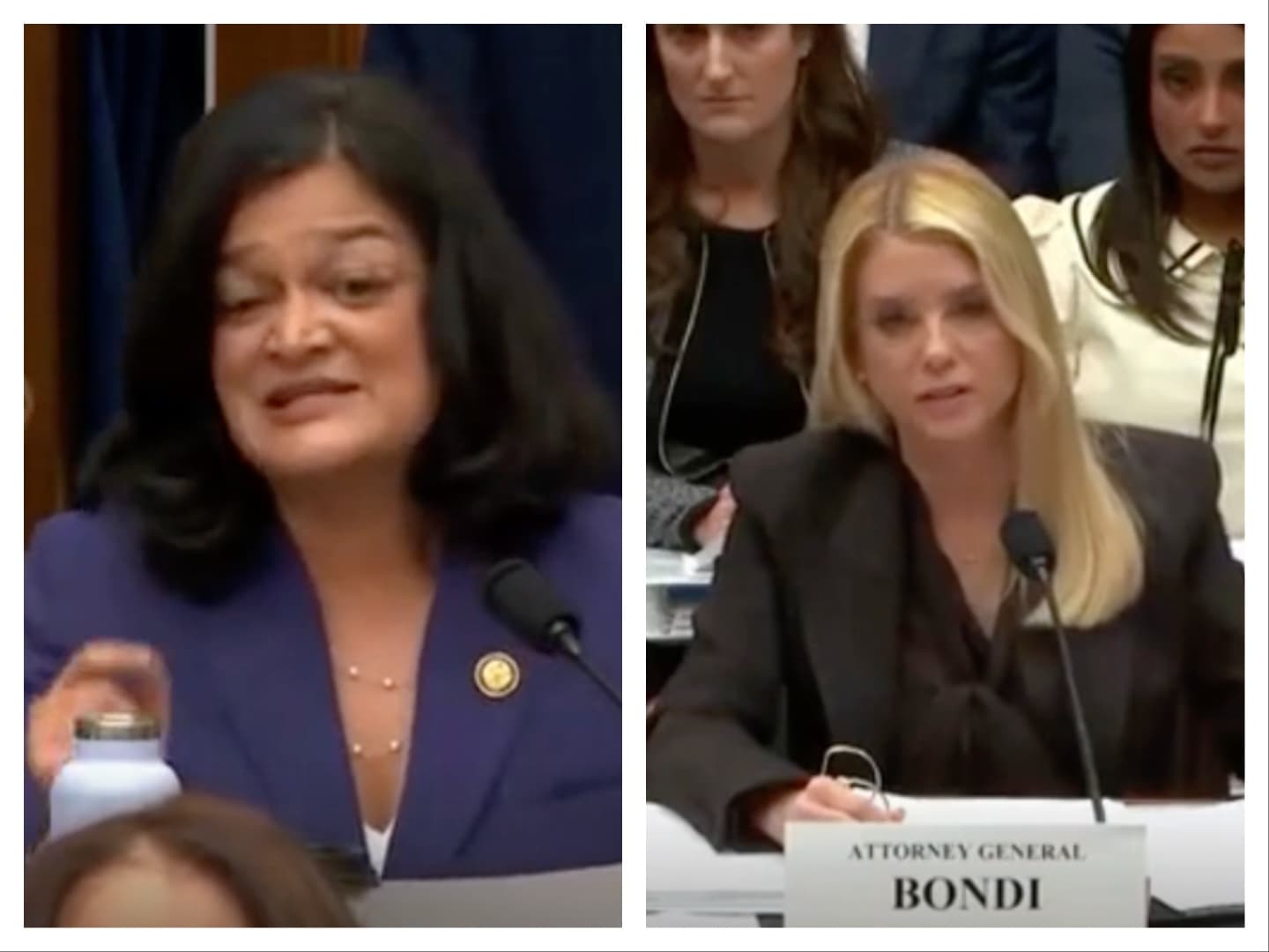 Sparks Fly When Democrat Rep Pramila Jayapal Shouts At Pam Bondi About Epstein Files For 3 Minutes Straight